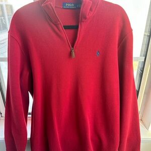 Ralph Lauren Men's Zip-Up Red Sweater
